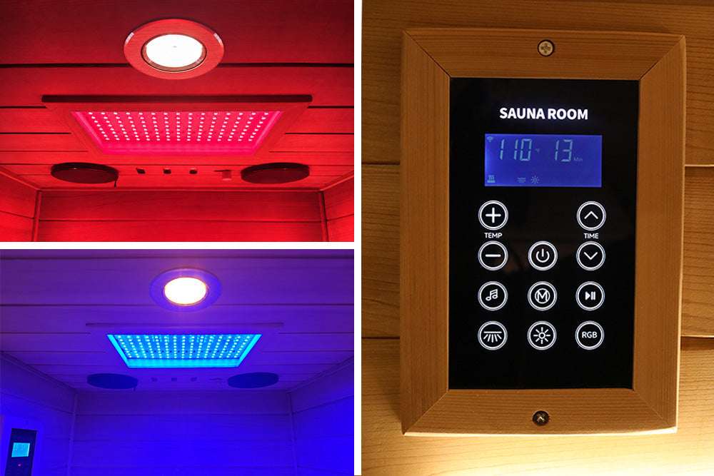 SH07 2 to 3 Person FAR Infrared Sauna in Hemlock