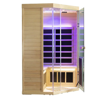 SH07 2 to 3 Person FAR Infrared Sauna in Hemlock