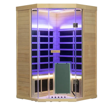 SH07 2 to 3 Person FAR Infrared Sauna in Hemlock