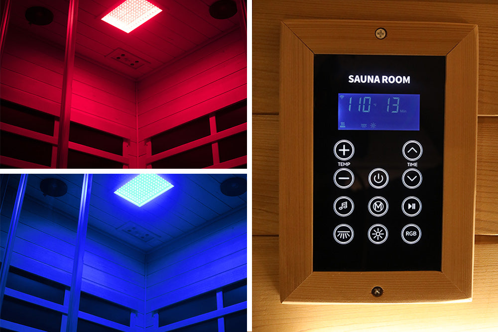 SR07 2 to 3 Person FAR Infrared Sauna in Red Cedar