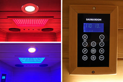 SH07 2 to 3 Person FAR Infrared Sauna in Hemlock