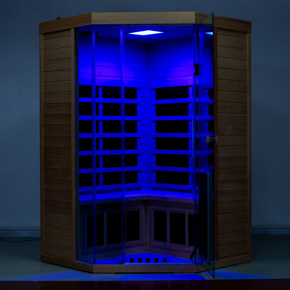 SR07 2 to 3 Person FAR Infrared Sauna in Red Cedar