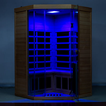 SR07 2 to 3 Person FAR Infrared Sauna in Red Cedar