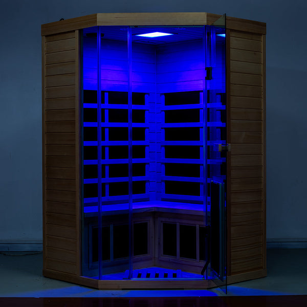 SR07 2 to 3 Person FAR Infrared Sauna in Red Cedar