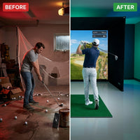 Simbox Golf Simulator Enclosure - 7 Sizes Available — Before & After