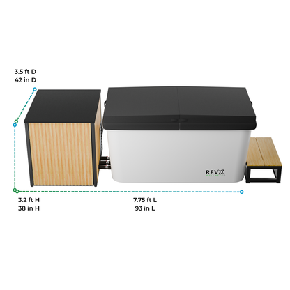 RevX Acrylic X Tub Cold Plunge with LUX Chiller & Filtration System