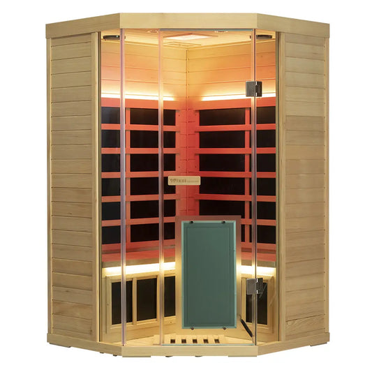 SH07 2 to 3 Person FAR Infrared Sauna in Hemlock